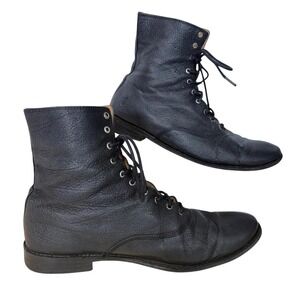 Vintage‎ Frye 4003 Men's 10 B Black Leather Lace-Up Ankle Boots Made in Mexico